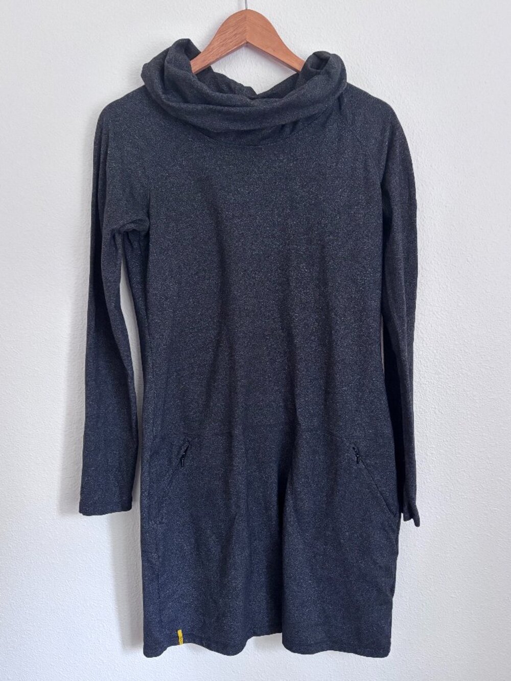 Lole Midi Dress Loose Turtle Neck Womens Medium Heather Blue/Gray